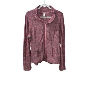 Yoga-lic-ious LUX women's Jacket XXL Heather Slate Rose NEW YOGALICIOUS
